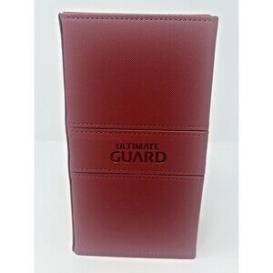 Ultimate Guard Red Twin Flip n Tray Xeno Skin Deck Case 200+ Cards Magnet Close